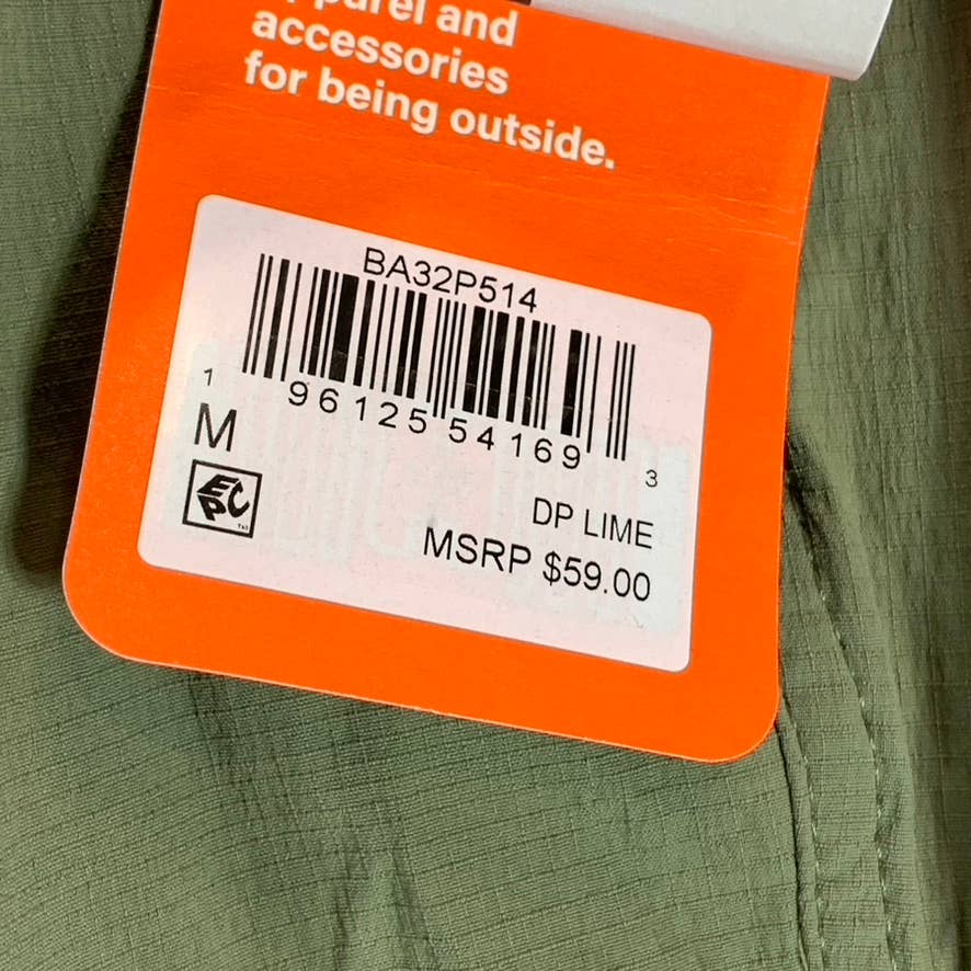 BASS OUTDOOR Women's Deep Lichen Green Roque Mesh Pull-On Pants SZ M
