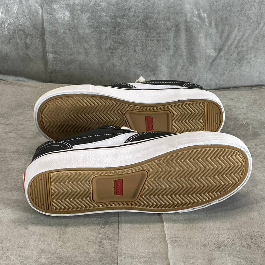 LEVI'S Women's Black/White Naya Court Canvas Ultra Suede Skate Sneakers SZ 8