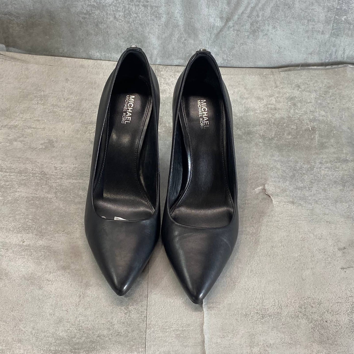 MICHAEL MICHAEL KORS Women's Black Leather Alina Flex Pointed-Toe Pumps SZ 7.5
