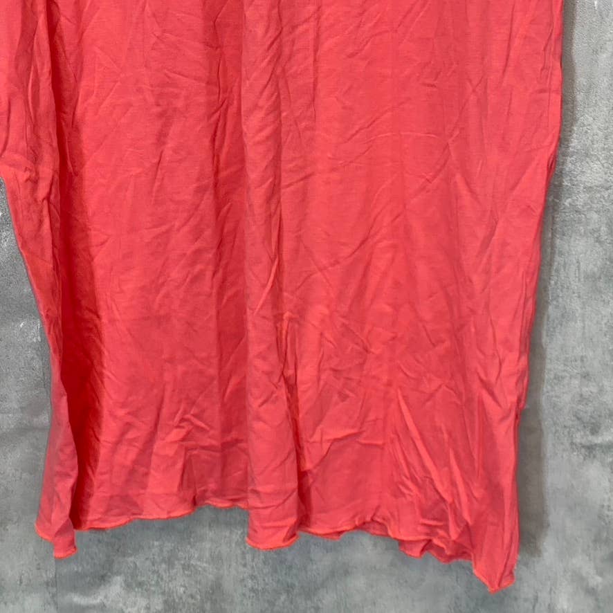AVENUE Women's Orange Lets Make Today Great Logo Front Tank Top SZ 18/20