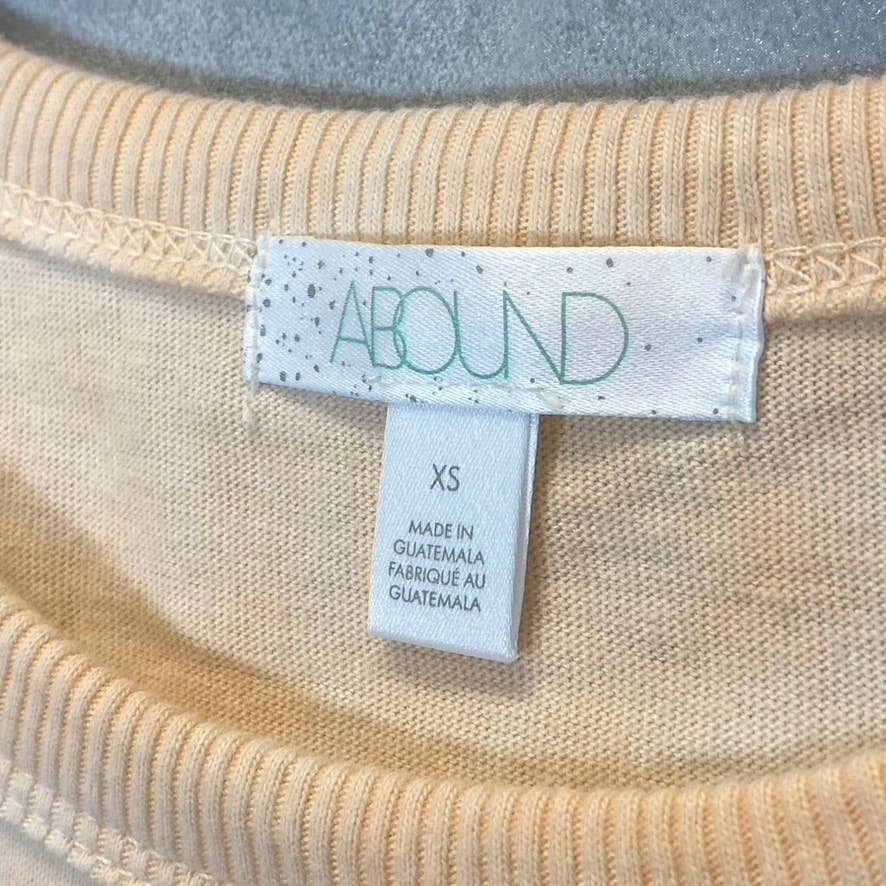 ABOUND Women's Blue-Orange Tie-Dye Raw Hem Crewneck T-Shirt SZ XS