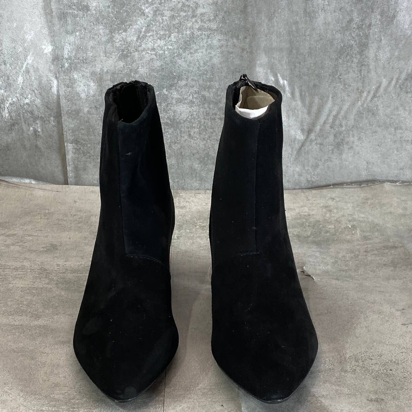 CLARKS COLLECTION Women's Black Suede Teresa Pointed-Toe Booties SZ 8