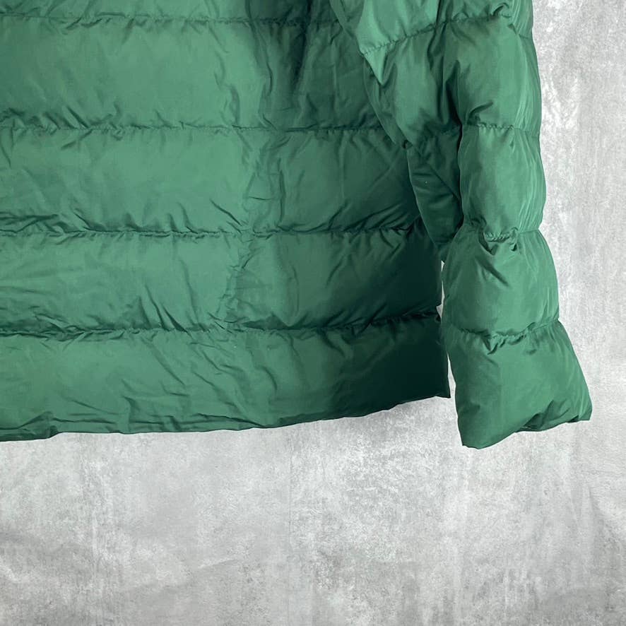 MICHAEL KORS Men's Dark Green Hooded Puffer Full-Zip Jacket SZ XL