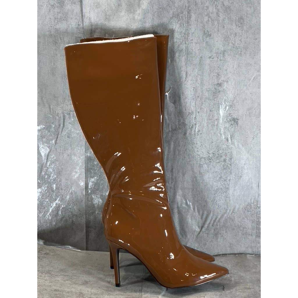INC INTERNATIONAL CONCEPTS Women's Cognac Rajel Knee-High Pointed-Toe Boots SZ10