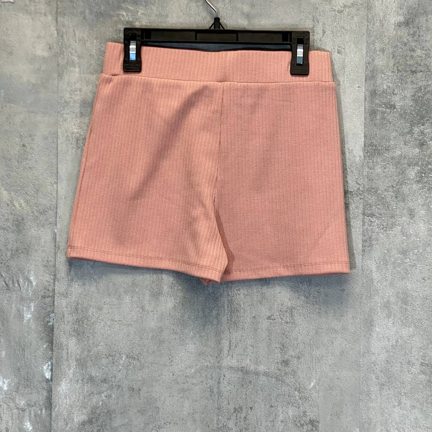 ELODIE Women's Peach Rib Knit Elastic High-Rise Waistband Pull-On Shorts SZ XS