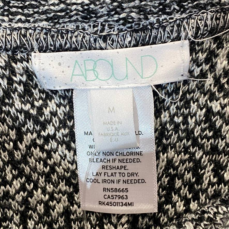 ABOUND Women's Black Stripe Marl Knit Lightweight Pull-On Joggers SZ M