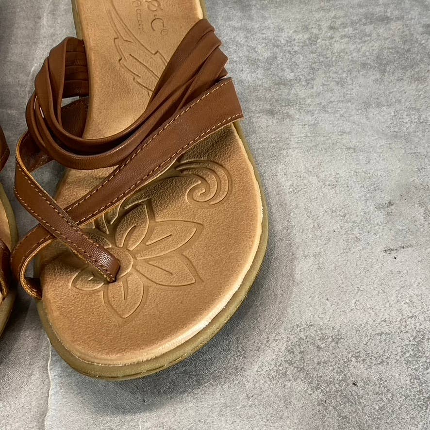B.O.C Women's Light Brown Alisha Lightweight Comfort Strappy Slide Sandals SZ 8