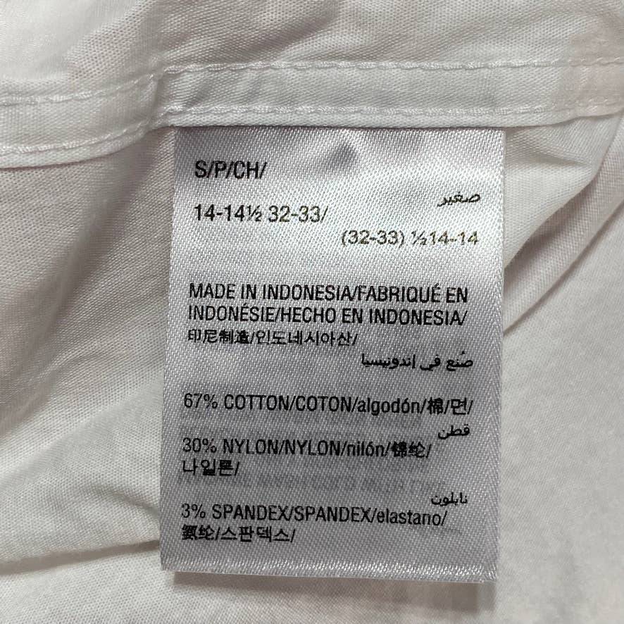 ALFANI White Slim-Fit Performance Stretch Long Sleeve Dress Shirt SZ S