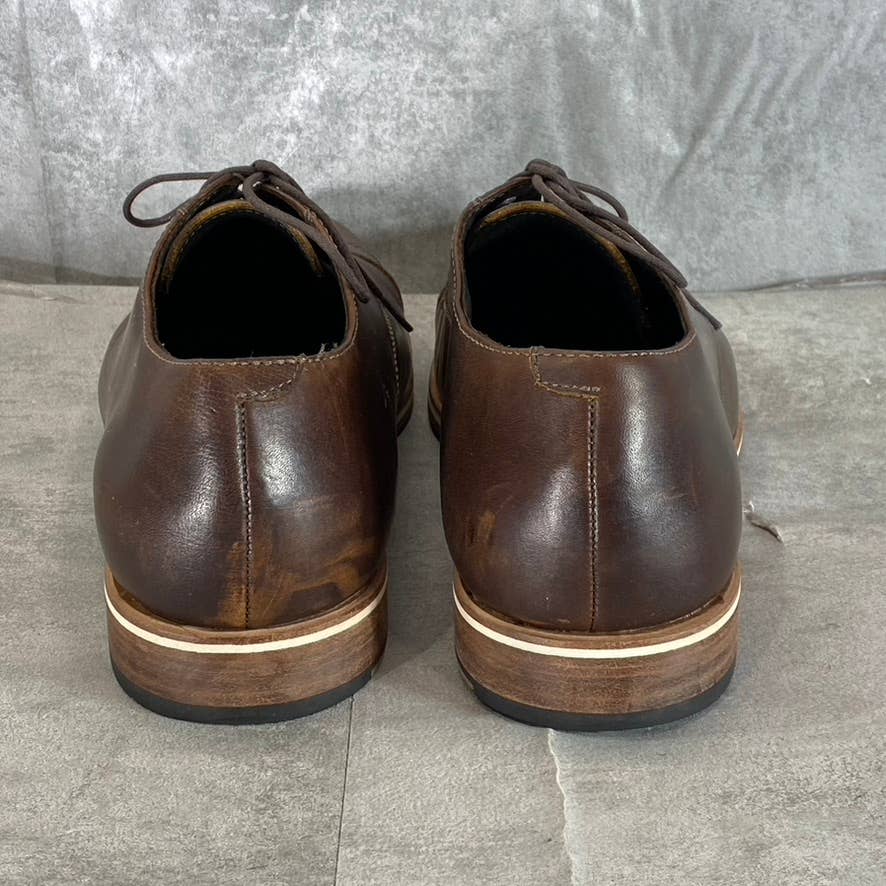 HELM Men's Brown The Bradley Round-Toe Lace-Up Oxfords SZ 12