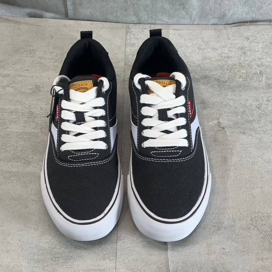 LEVI'S Women's Black/White Naya Court Canvas Ultra Suede Skate Sneakers SZ 8