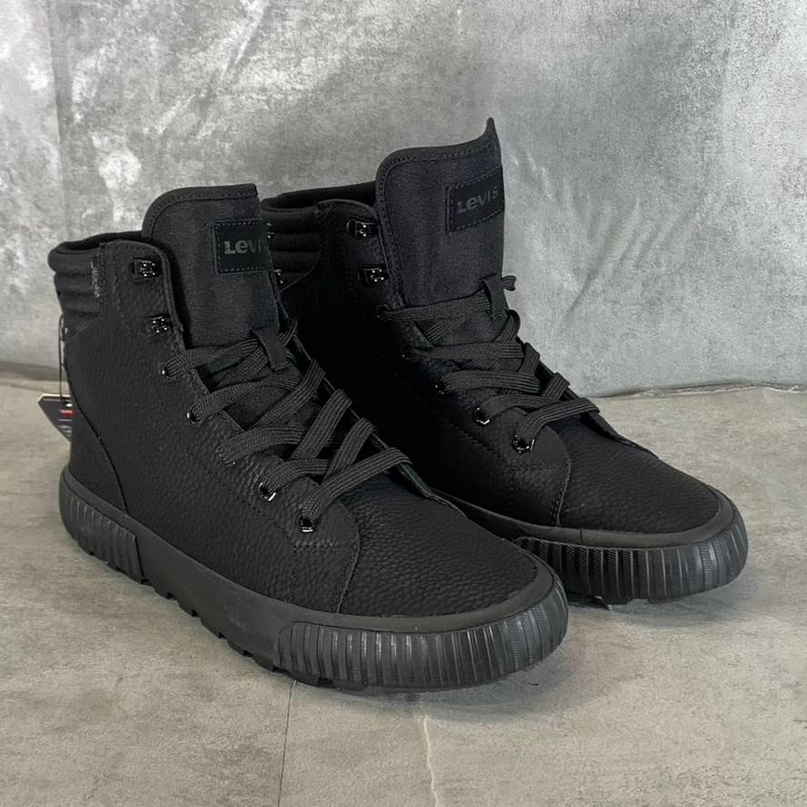 LEVI'S Women's Black Olivia High-Top Platform Lace-Up Sneakers SZ 8