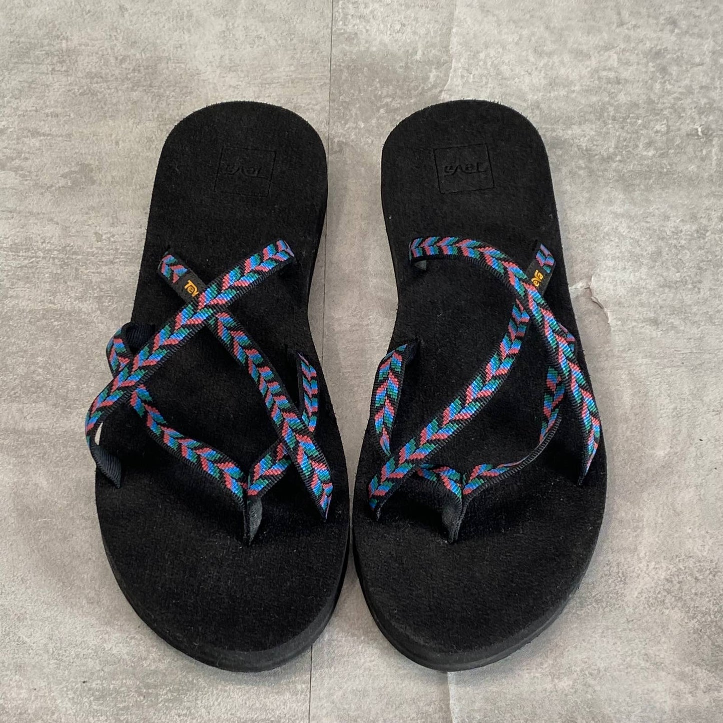 TEVA Women's Retro Geometric Multi Olowahu Sandals SZ 11