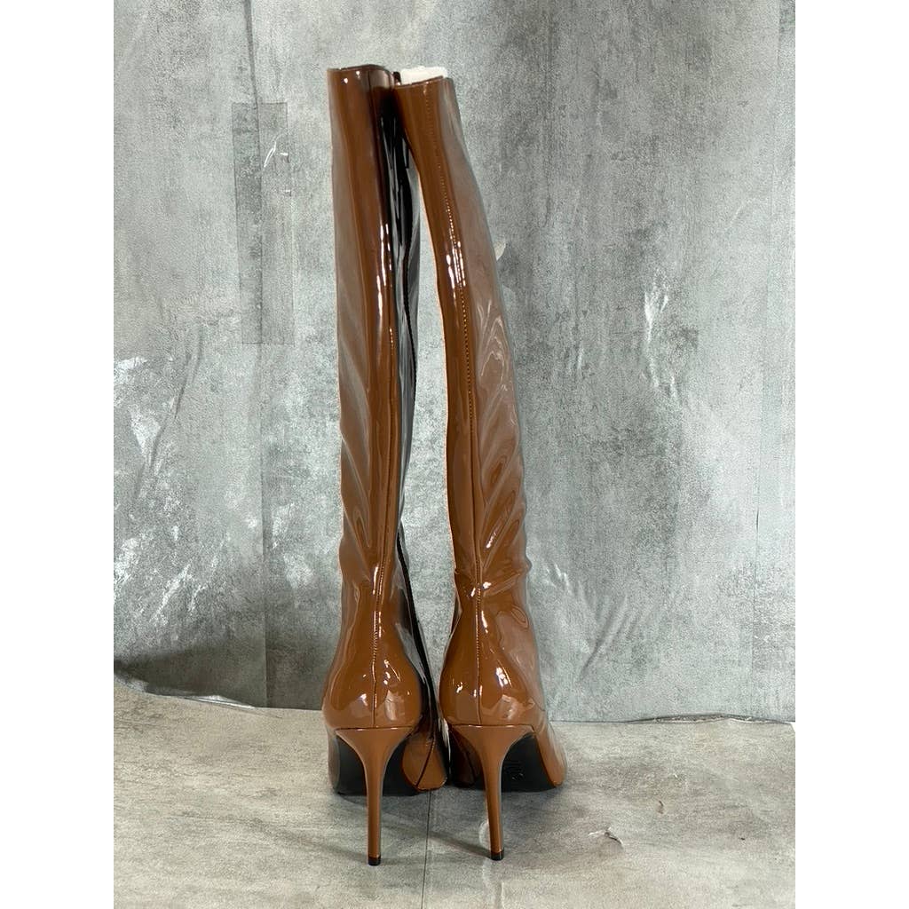 INC INTERNATIONAL CONCEPTS Women's Cognac Rajel Knee-High Pointed-Toe Boots SZ10