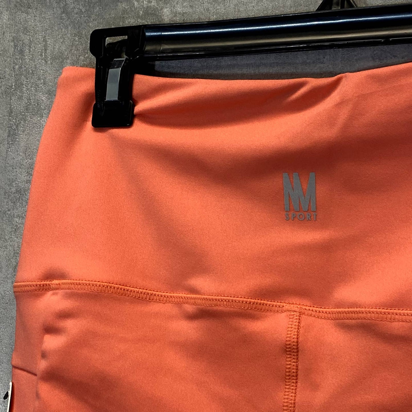 NICOLE MILLER Sport Women's Coral High-Rise Pull-On Skinny Media Pocket Leggings SZ L