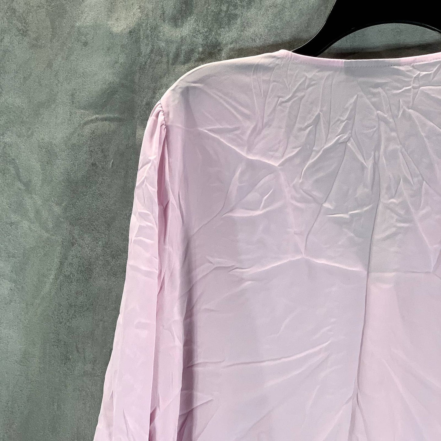 ALFANI Women's Lavender Rain Poet V-Neck Button-Front Long-Sleeve Top SZ M