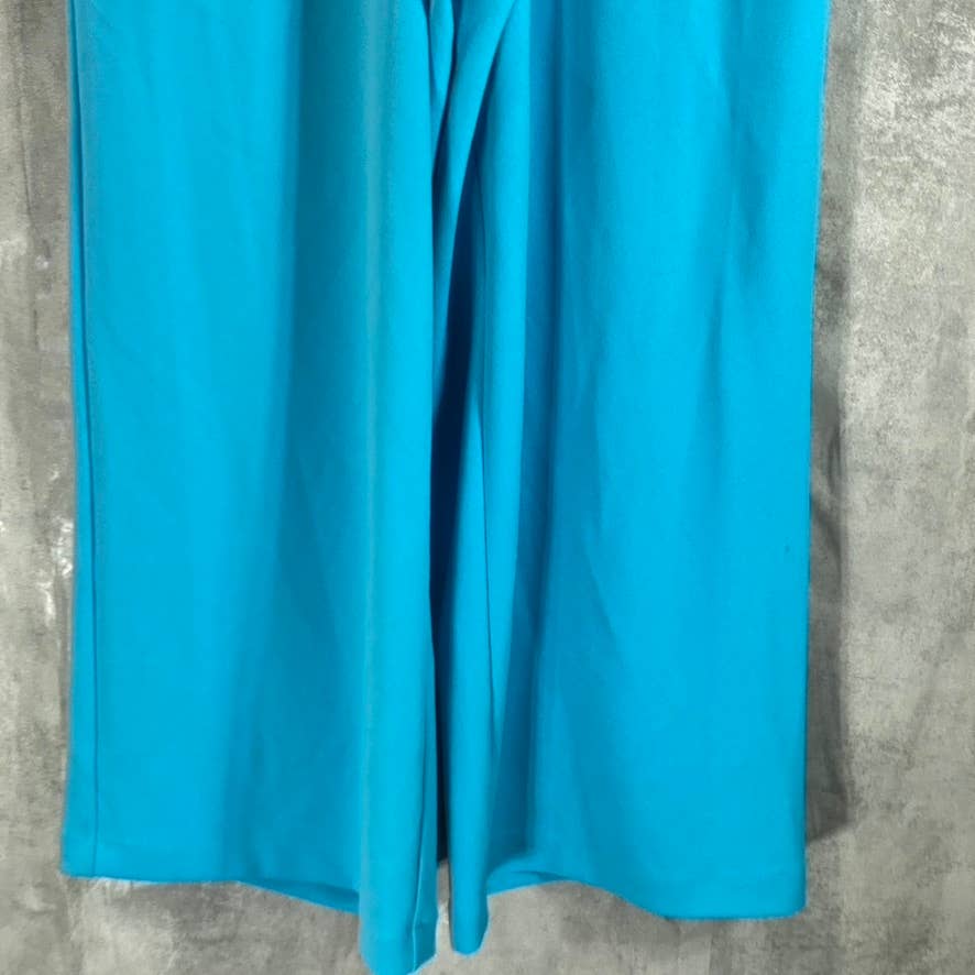 RACHEL RACHEL ROY Women's Shore Blue Ruffled-Sleeve Pocket Cropped Jumpsuit SZ L