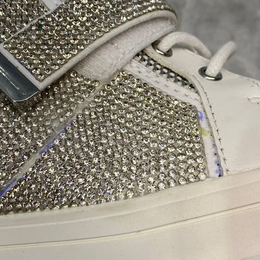 INC INTERNATIONAL CONCEPTS Women's Silver Rhinestone Debby Wedge Sneakers SZ 6.5
