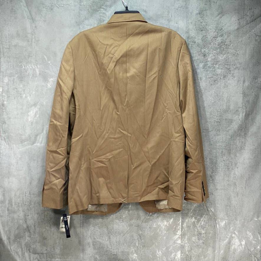 INC INTERNATIONAL CONCEPTS Taupe Flash Asher Slim-Fit Pinstripe Blazer SZ L