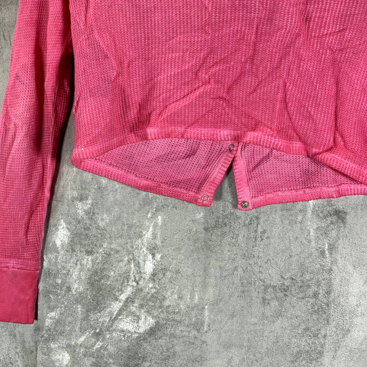SUNDWOWN By Splendid Juniors' Hot Pink Solana Thermal Ribbed-Edge Top SZ M
