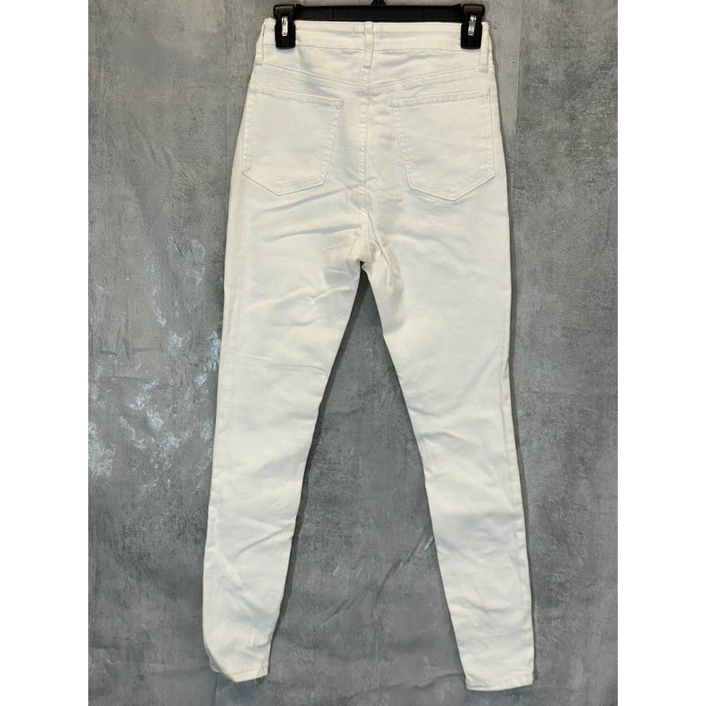 ABOUND Women's White High-Rise Skinny Denim Jeans SZ 28