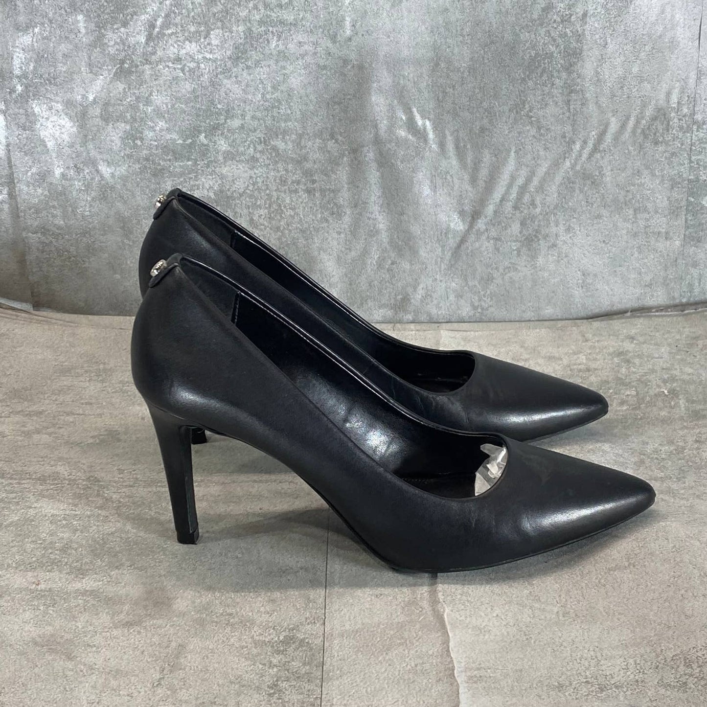 MICHAEL MICHAEL KORS Women's Black Leather Alina Flex Pointed-Toe Pumps SZ 7.5