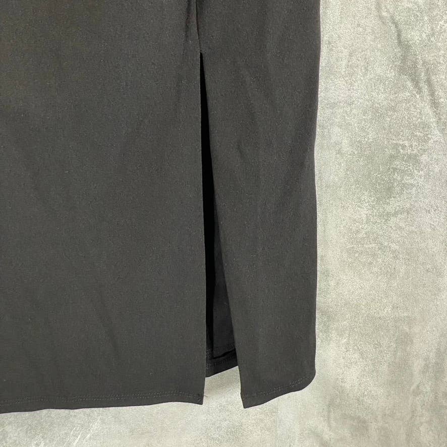 CRYSTAL DOLL Juniors' Black Ruffle Strapless Side-Slit Bodycon Dress SZ 7