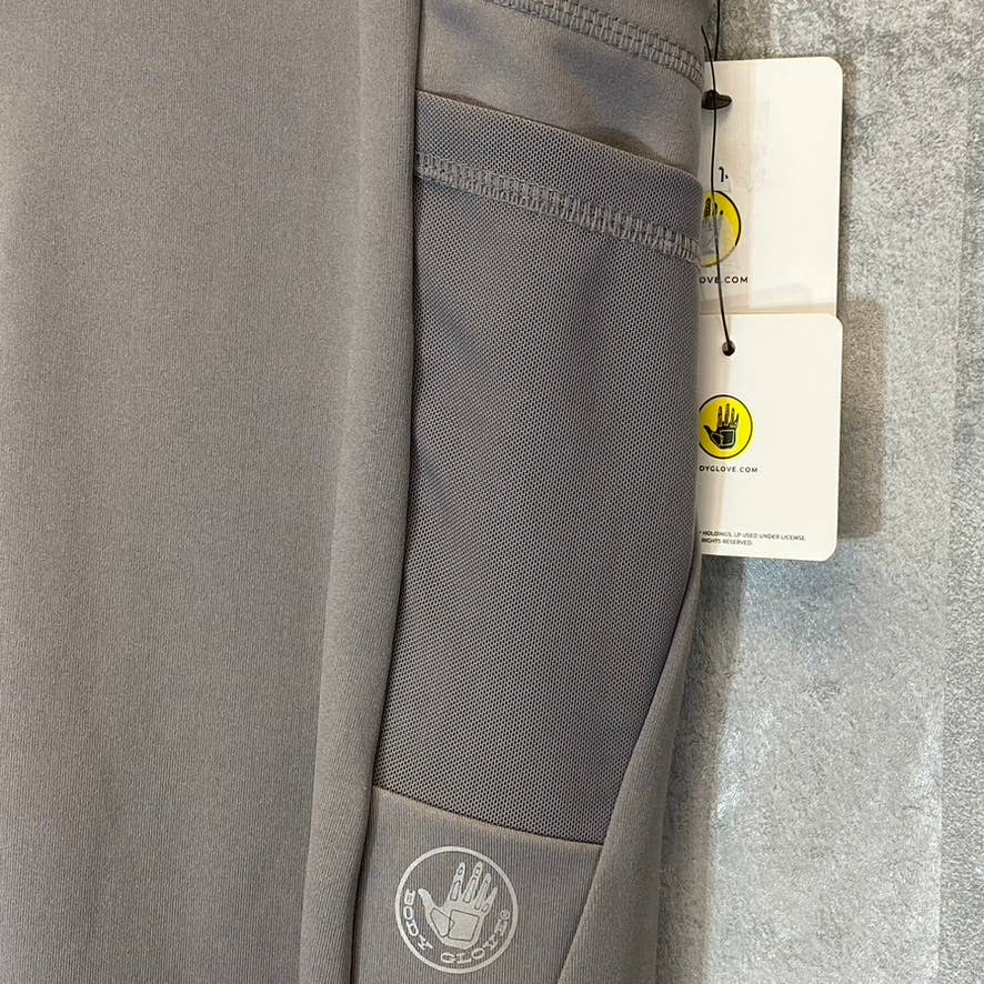 BODY GLOVE Women's Grey Media Pocket Pull-On Athletic 7/8 Leggings SZ M