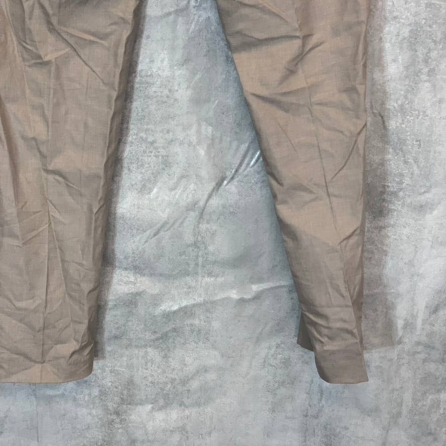 NORDSTROM Men's Grey Taupe Dobby Textured Non-Iron Athletic Fit Chino Pants SZ 33X32