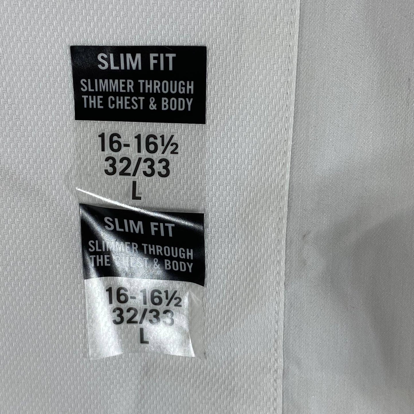 CALVIN KLEIN Men's White Infinite Color Sustainable Slim-Fit Stretch Shirt SZ L