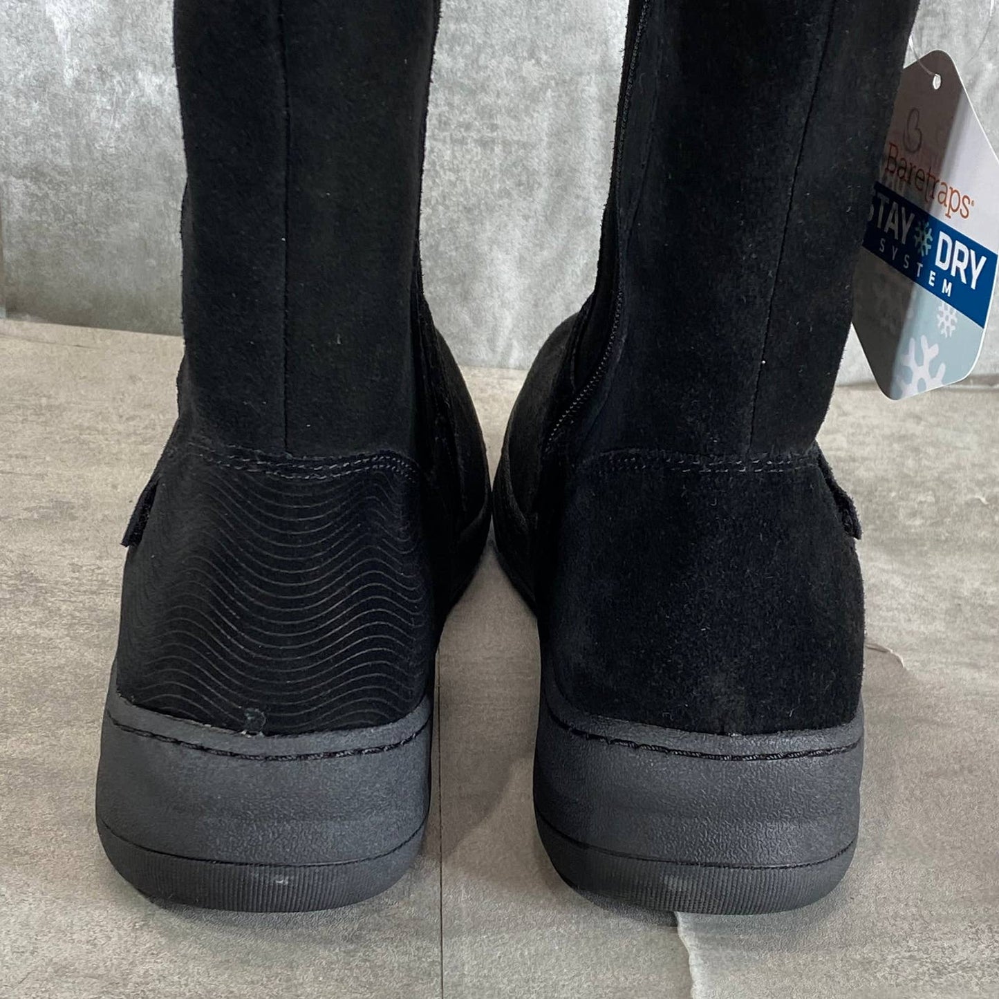 BARETRAPS Women's Black Adele Water Resistant Tall Pull-On Boots SZ 11