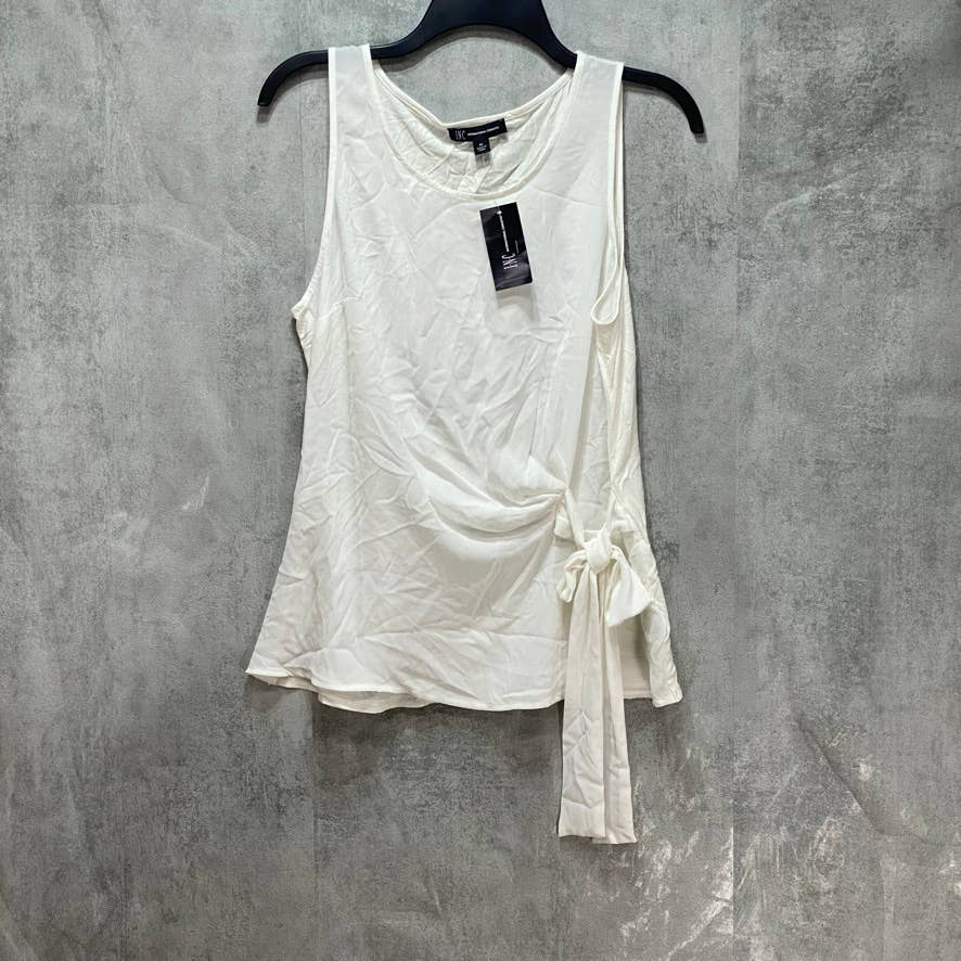 INC International Concepts Petite White Side-Tie Sleeveless Top SZ P/L