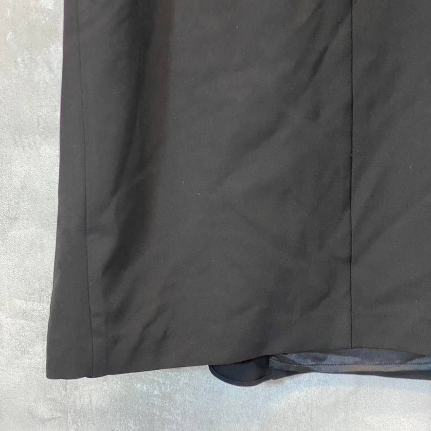 BARDOT Women's Sloid Black Rona Spaghetti Strap Square-Neck Ruffle Slit Dress SZ 12
