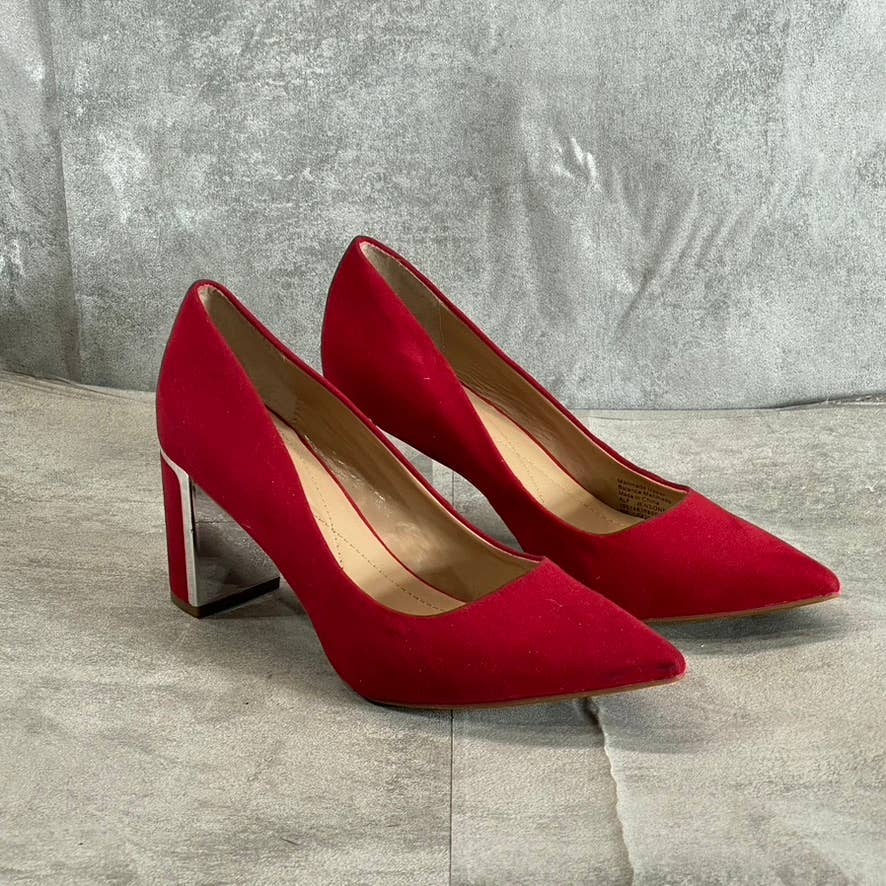 ALFANI Step 'N Flex Women's Red Jensonn Block-Heel Pointed-Toe Pumps SZ 6