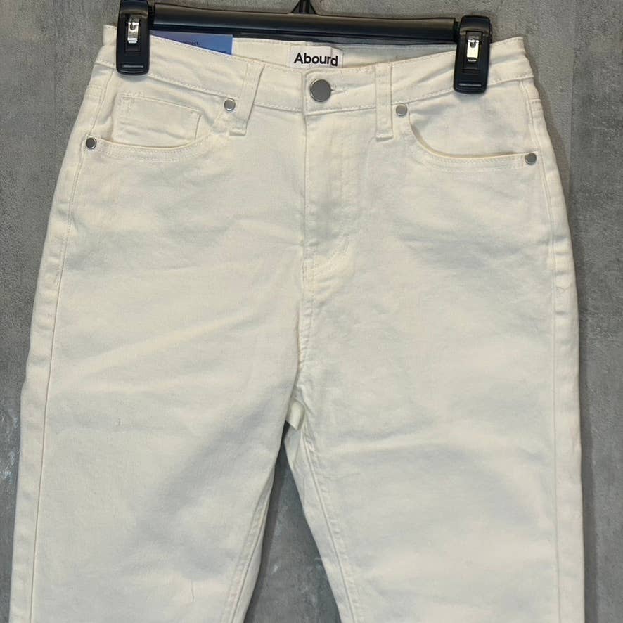 ABOUND Women's White High-Rise Skinny Denim Jeans SZ 27