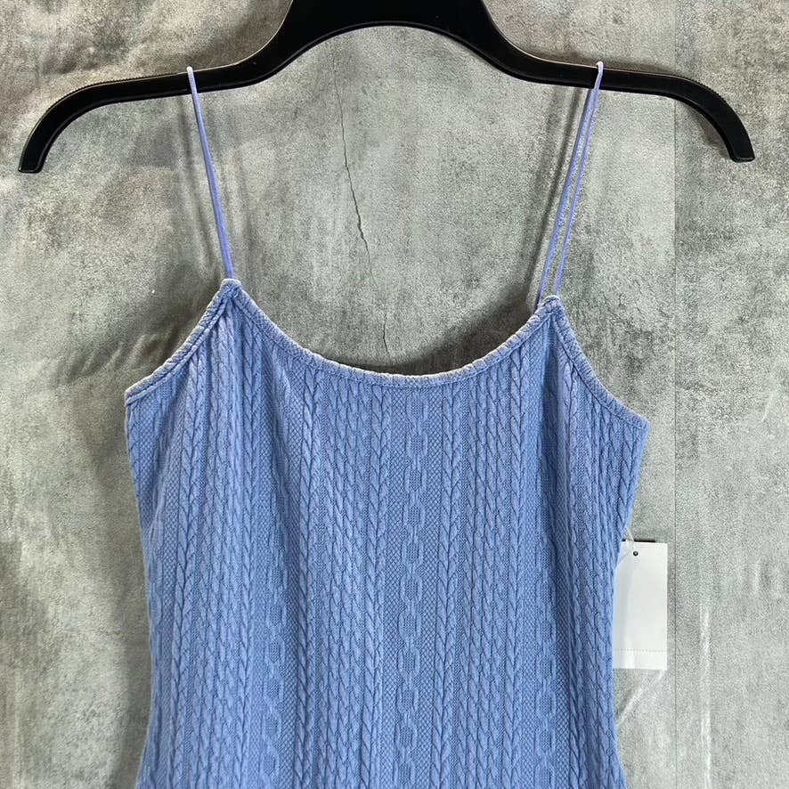 ULTRA FLIRT Juniors' Purple Impression Knit Round-Neck Bodycon Mini Dress SZ S