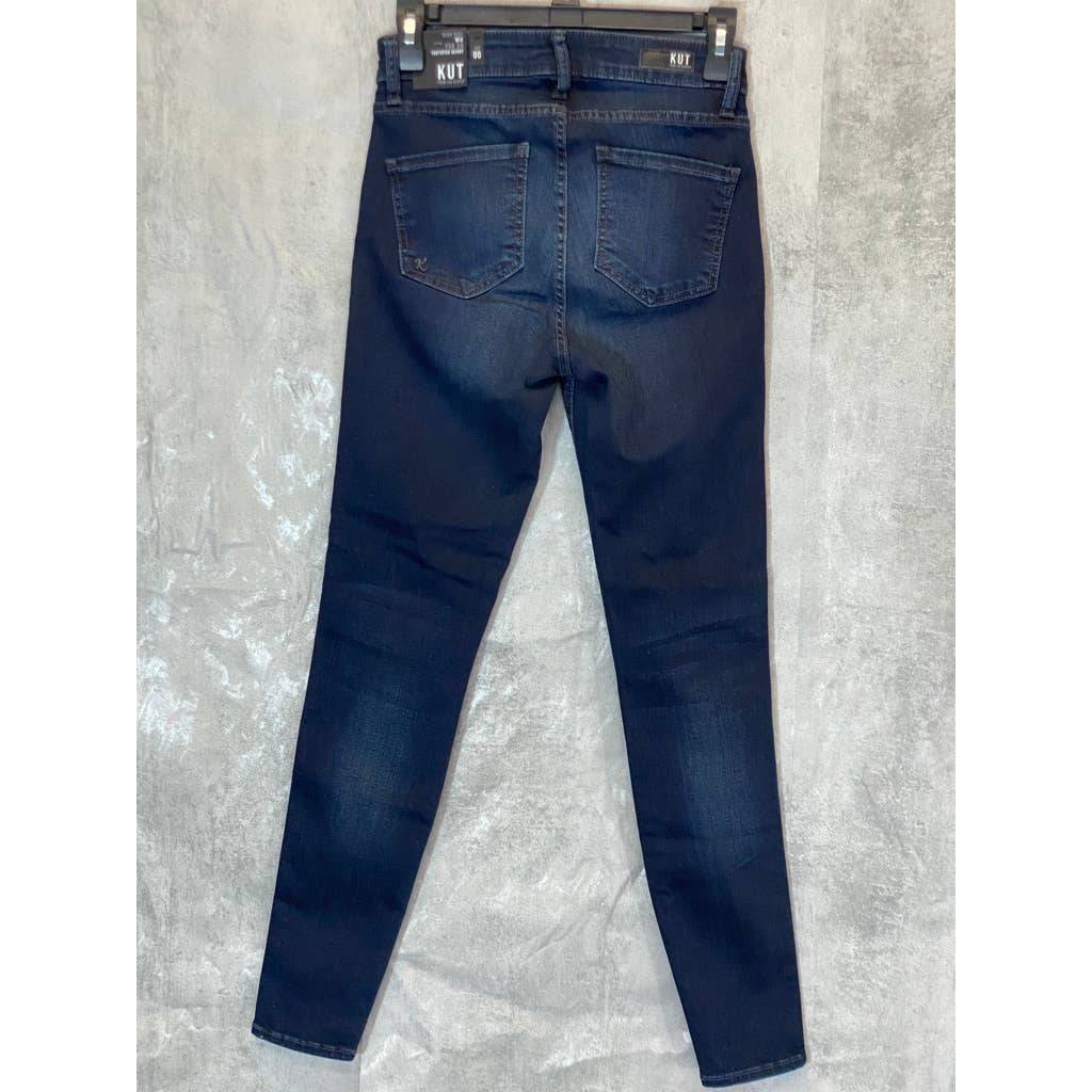 KUT From the Kloth Women's Legacy Wash Mia Fab Ab High-Rise Toothpick Skinny Jeans SZ 00