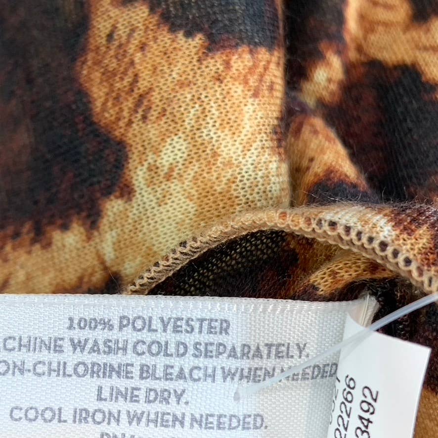 JENNI Women's Taupe Chetah-Print On Repeat Jersey Wrap Scarf SZ OS