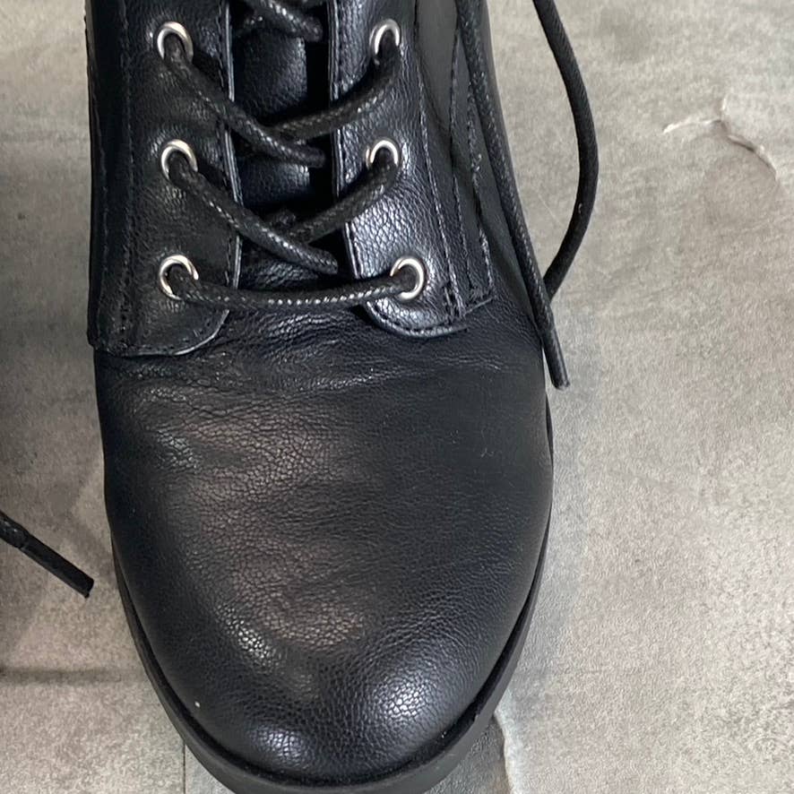STYLE & CO Women's Black Lucillee Almond-Toe Lace-Up Side-Zip Heeled Booties SZ6
