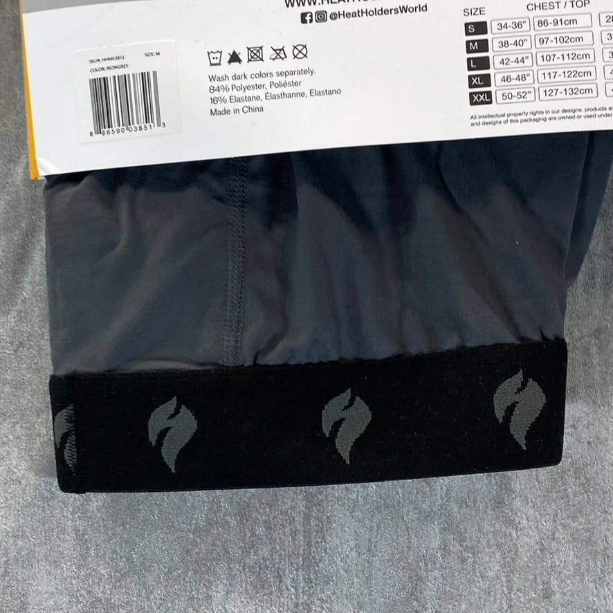 HEAT HOLDERS Men's Iron Grey Ultra Lite Stretch Thermal Pants SZ M