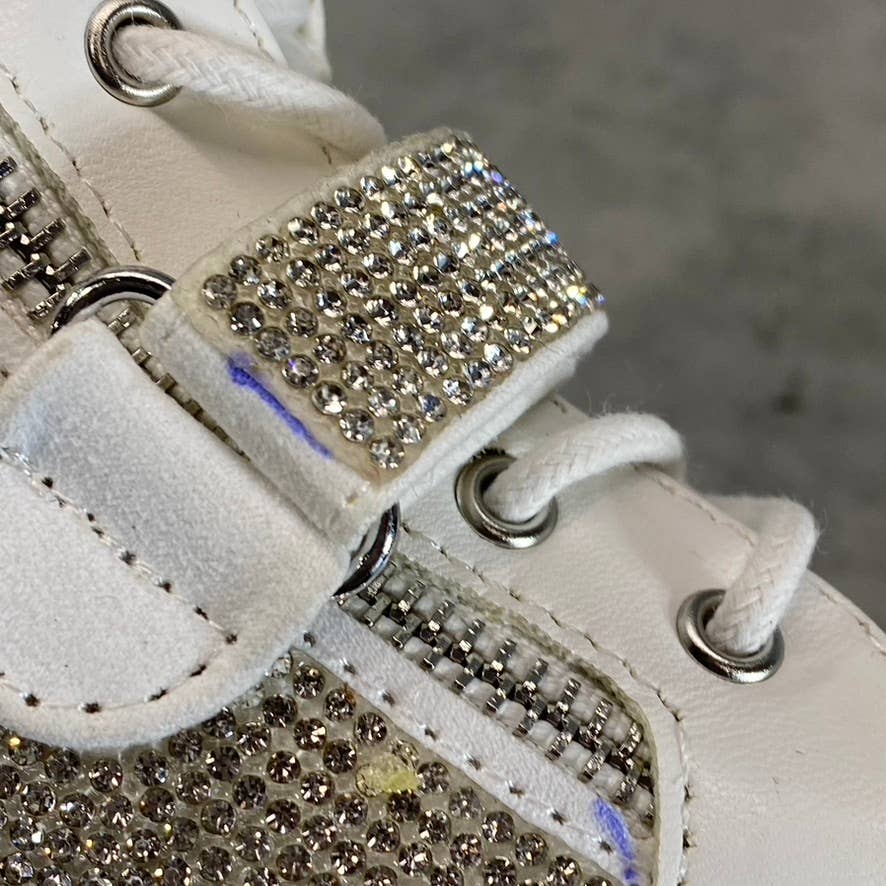 INC INTERNATIONAL CONCEPTS Women's Silver Rhinestone Debby Wedge Sneakers SZ 7