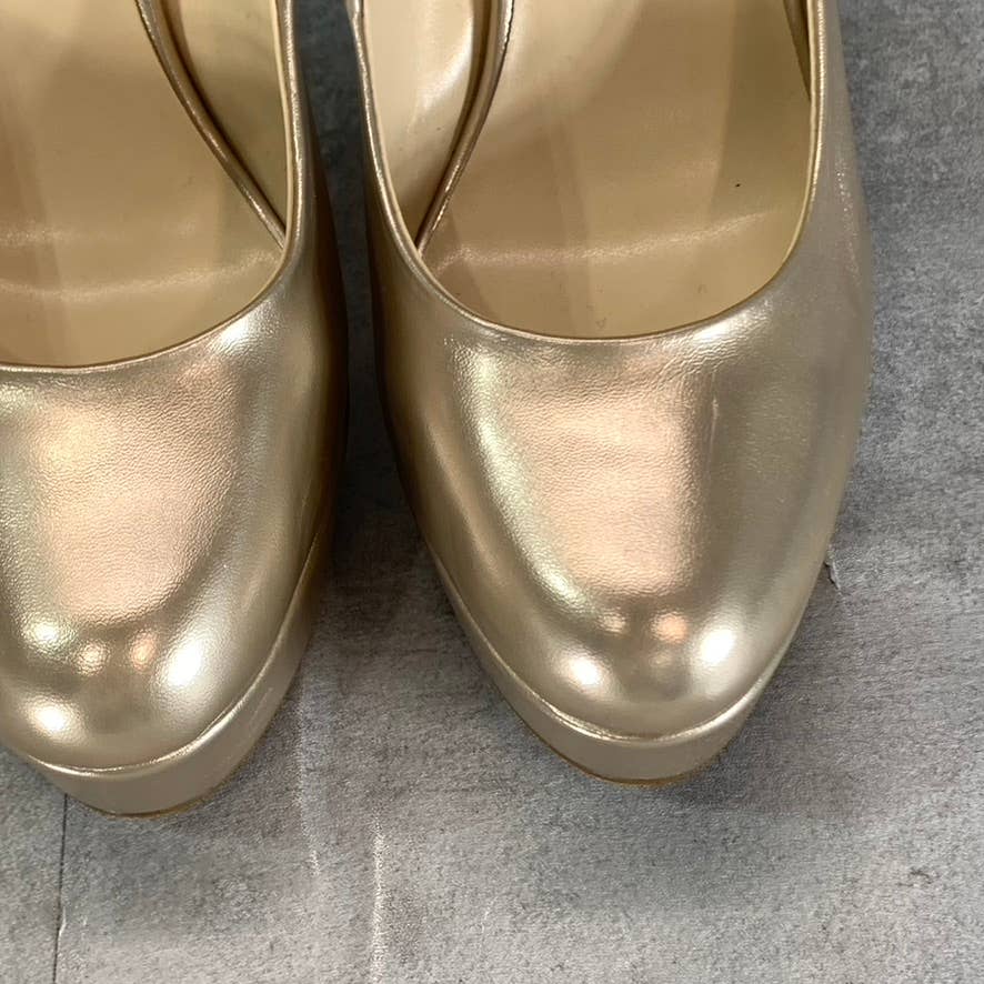 JESSICA SIMPSON Women's Gold Metallic Nellah Platform StIletto Pumps SZ 9.5