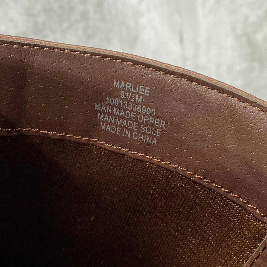 STYLE & CO Women's Cognac Marliee Full Side-Zip Round-Toe Tall Riding Boot SZ9.5