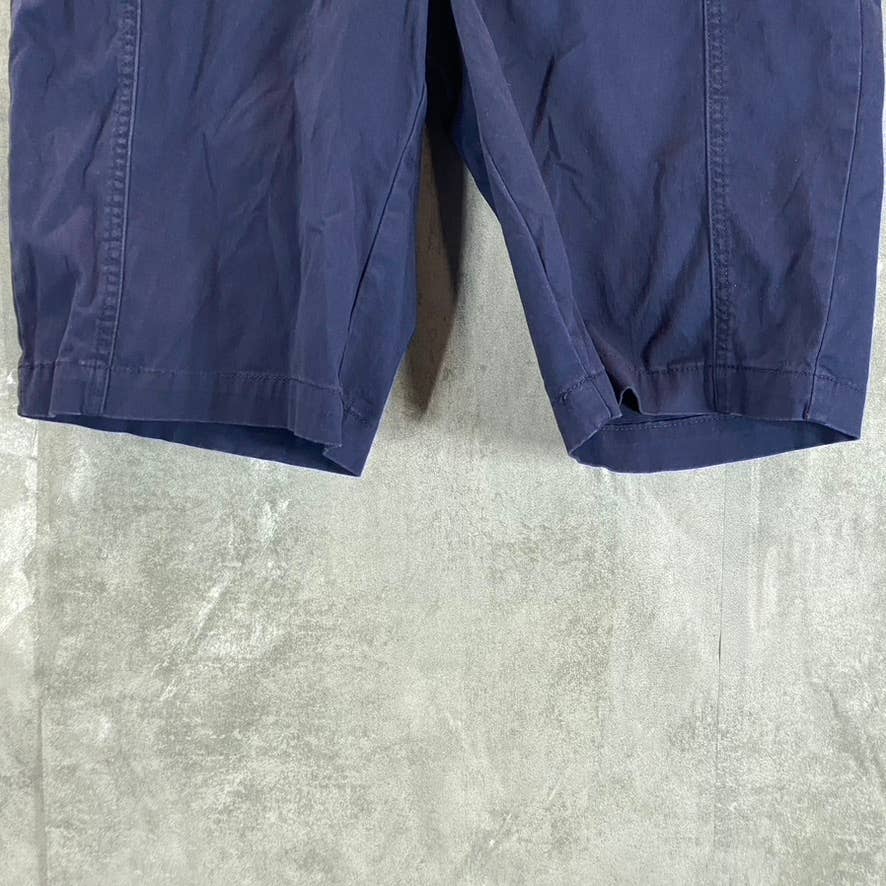 KAREN SCOTT Women's Navy Mid-Rise Bermuda Pull-On Shorts SZ 8