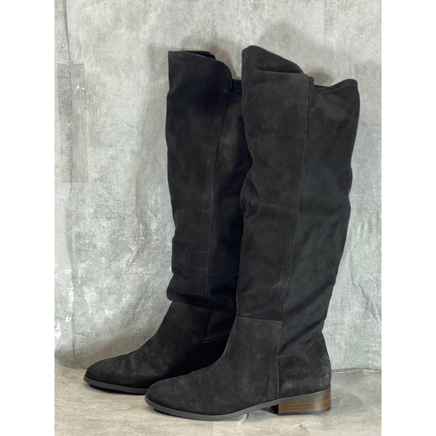 LUCKY BRAND Women's Black Calypso Wide-Calf Over-The-Knee Boots SZ 9.5
