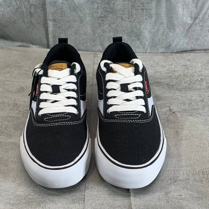 LEVI'S Women's Black/White Naya Court Canvas Ultra Suede Skate Sneakers SZ 8