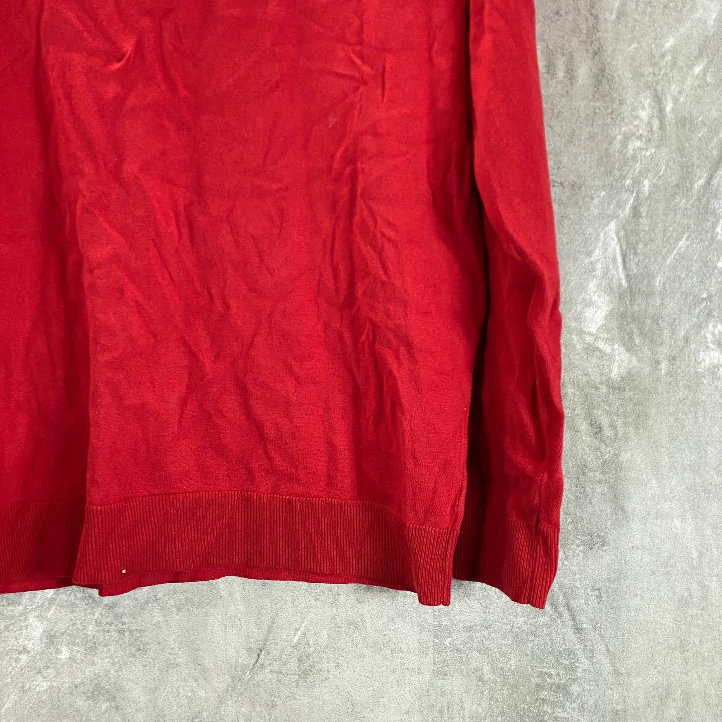 ALFANI Men's Scarlet Sage Solid V-Neck Cotton Long-Sleeve Pullover Sweater SZ M