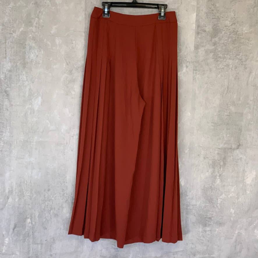 TOPSHOP Orange High-Rise Wide Leg Crop Trousers SZ 2