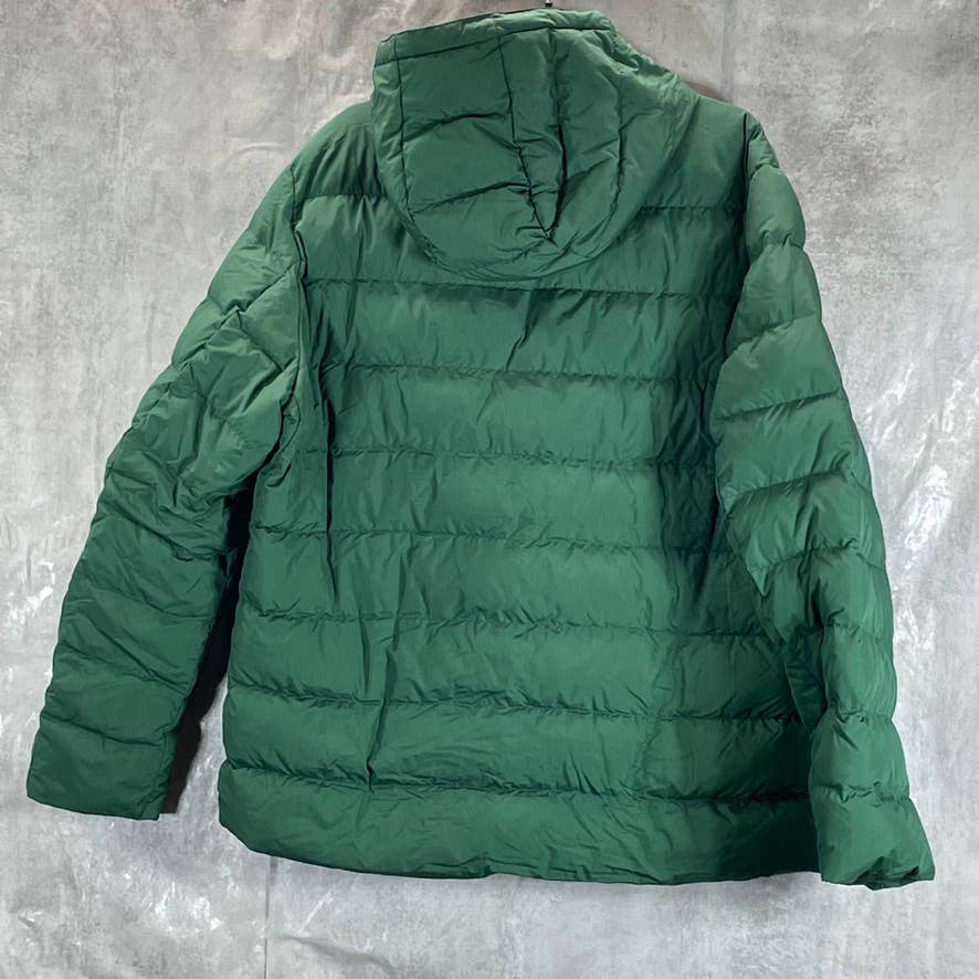 MICHAEL KORS Men's Dark Green Hooded Puffer Full-Zip Jacket SZ XL