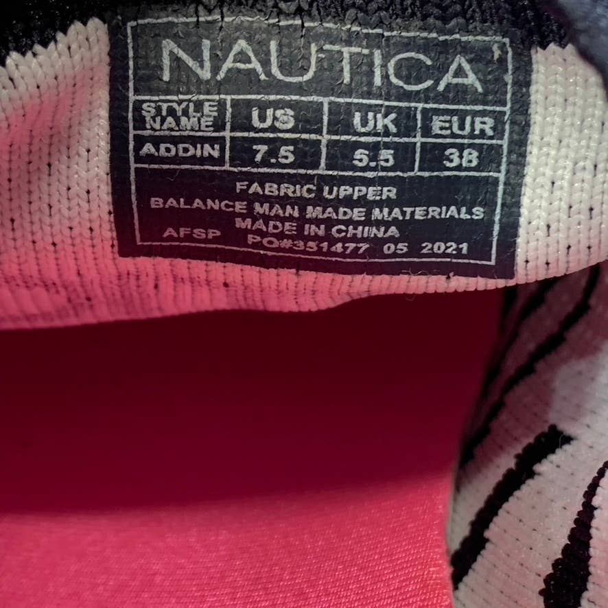 NAUTICA Women's Navy Mesh Fabric Addin Round-Toe Slip-On Joggers SZ 7.5