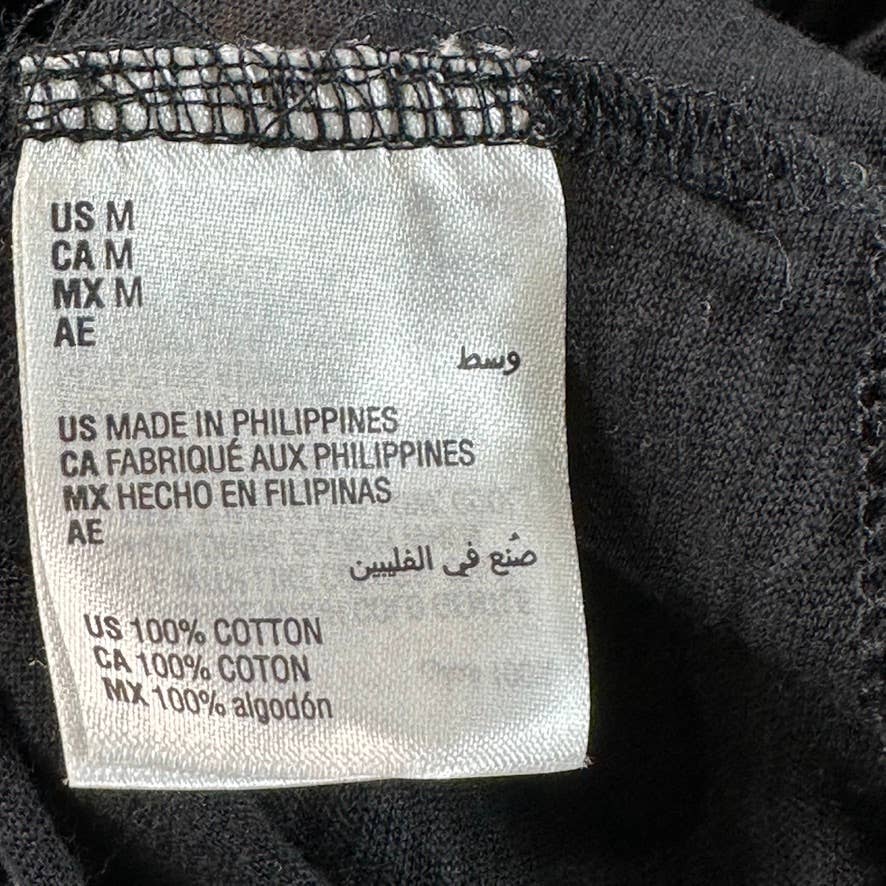 INC INTERNATIONAL CONCEPTS Women's Deep Black Crewneck Tie-Back Ruffled Top SZ M